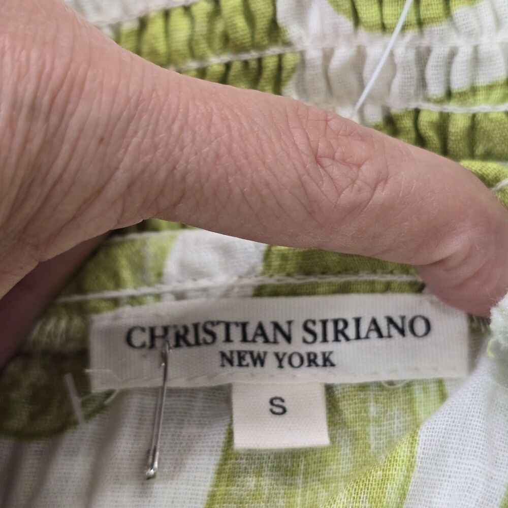 Christian  Siriano New York Long Maxi Skirt  Small lime green and off-white - Picture 5 of 8